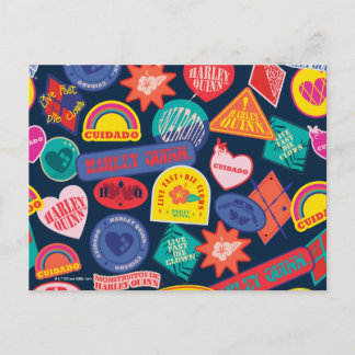 The Suicide Squad | Harley Quinn Badge Pattern Postcard