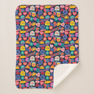 The Suicide Squad   Harley Quinn Badge Pattern Sherpa Blanket