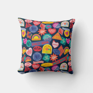 The Suicide Squad Harley Quinn Badge Pattern Throw Pillow