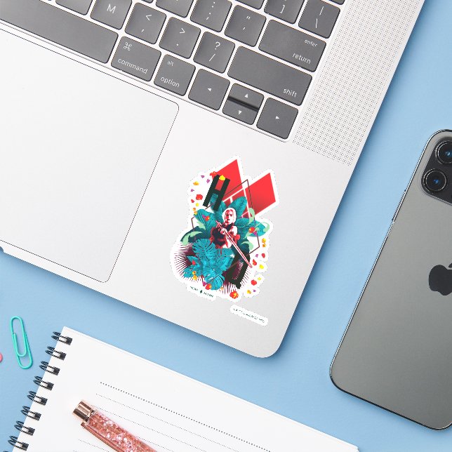 The Suicide Squad | Harley Quinn Floral Diamond (Laptop w/ iPhone)