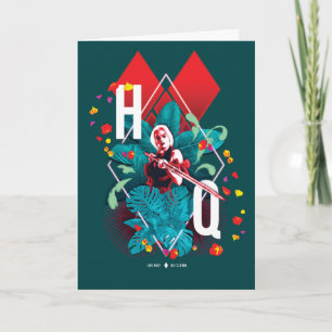 The Suicide Squad Harley Quinn Floral Diamond Card