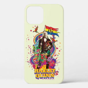 The Suicide Squad   Harley Quinn Flowers & Rainbow iPhone 12 Case