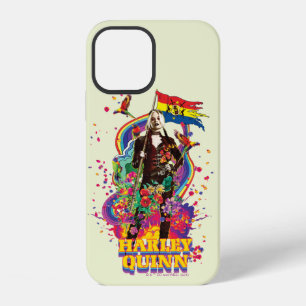 The Suicide Squad   Harley Quinn Flowers & Rainbow iPhone 12 Case