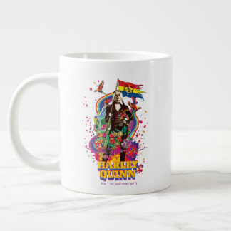 The Suicide Squad | Harley Quinn Flowers & Rainbow Large Coffee Mug