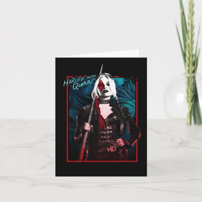 The Suicide Squad | Harley Quinn & Green Ferns Note Card (Front)