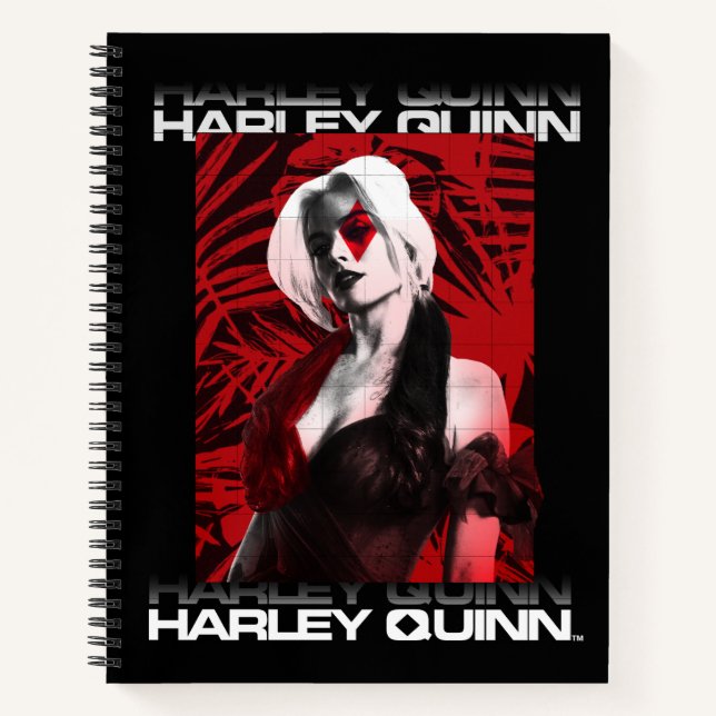 The Suicide Squad | Harley Quinn Red Fern Portrait Notebook (Front)
