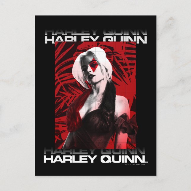 The Suicide Squad | Harley Quinn Red Fern Portrait Postcard (Front)