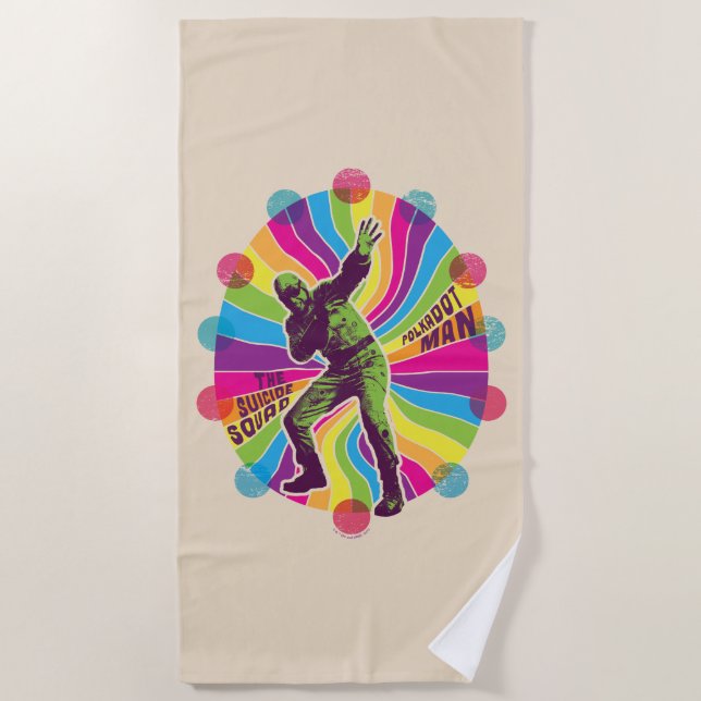 The Suicide Squad | Polka-Dot Man Psychedelic Beach Towel (Front)