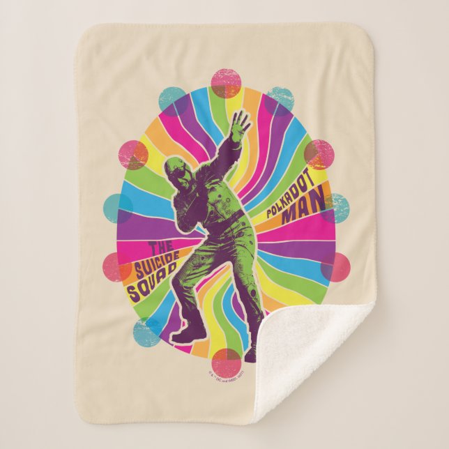 The Suicide Squad | Polka-Dot Man Psychedelic Sherpa Blanket (Front)