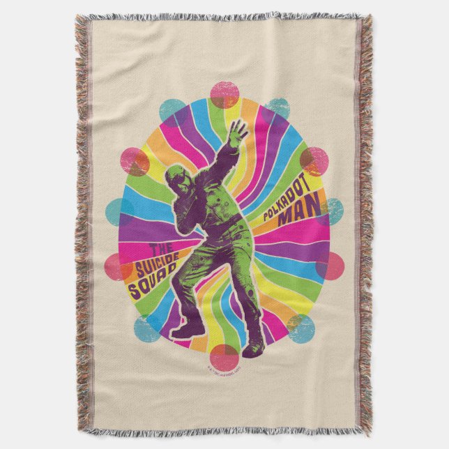 The Suicide Squad | Polka-Dot Man Psychedelic Throw Blanket (Front Vertical)