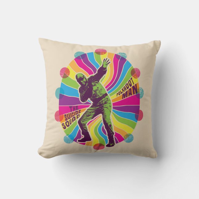 The Suicide Squad | Polka-Dot Man Psychedelic Throw Pillow (Front)