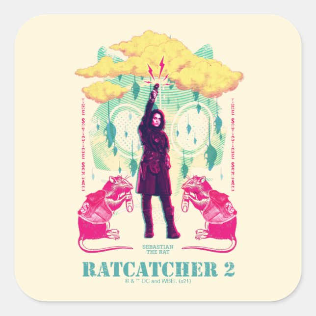 The Suicide Squad | Ratcatcher 2 Illustration Square Sticker (Front)