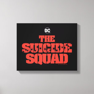 The Suicide Squad   Red and Black Logo Canvas Print