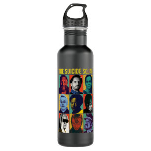 The Suicide Squad   Retro Grid With Amanda Waller 710 Ml Water Bottle