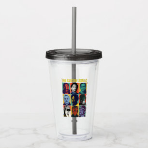 The Suicide Squad Retro Grid With Amanda Waller Acrylic Tumbler
