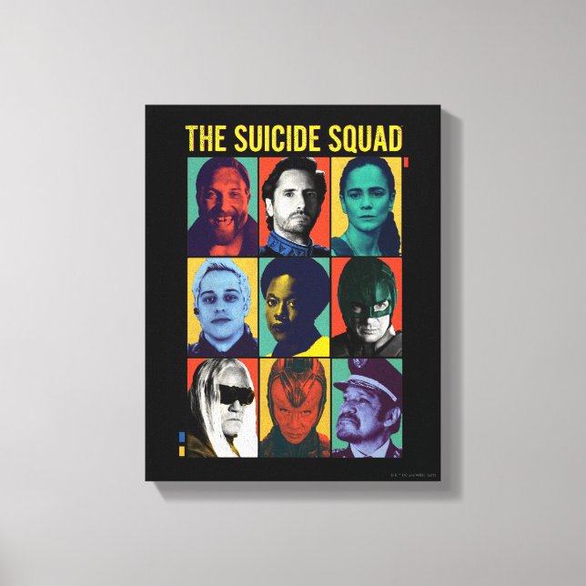 The Suicide Squad | Retro Grid With Amanda Waller Canvas Print (Front)