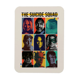 The Suicide Squad | Retro Grid With Harley Quinn Magnet
