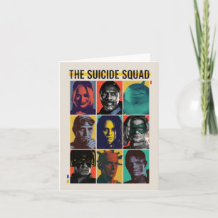 The Suicide Squad   Retro Grid With Harley Quinn Note Card