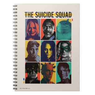 The Suicide Squad   Retro Grid With Harley Quinn Notebook