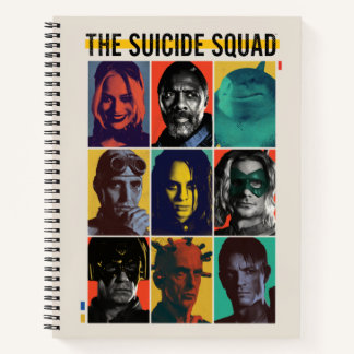 The Suicide Squad | Retro Grid With Harley Quinn Notebook