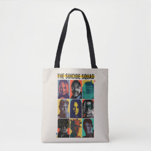 The Suicide Squad   Retro Grid With Harley Quinn Tote Bag