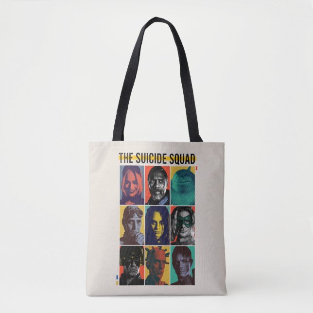 The Suicide Squad | Retro Grid With Harley Quinn Tote Bag (Front)