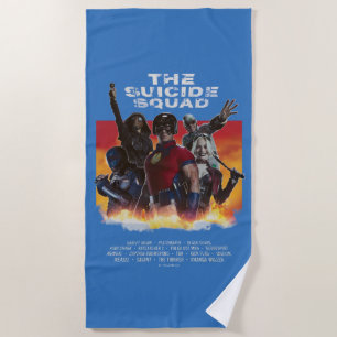 The Suicide Squad   Retro-Style Movie Poster Beach Towel