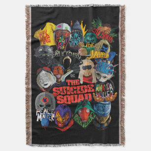 The Suicide Squad   Stylized Avatars Throw Blanket