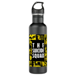 The Suicide Squad   Yellow & Black Icon Blocks 710 Ml Water Bottle