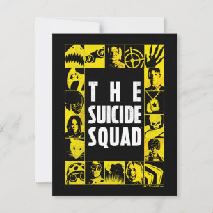 The Suicide Squad   Yellow & Black Icon Blocks Card