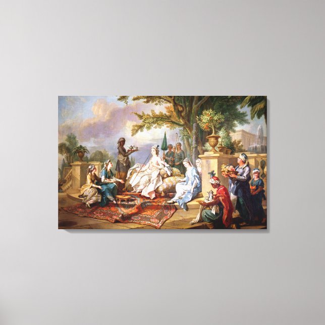 The Sultana Served by her Eunuchs Canvas Print (Front)