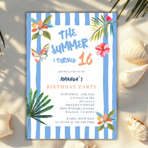 The Summer I Turned 16 Sixteen Birthday Party Invitation