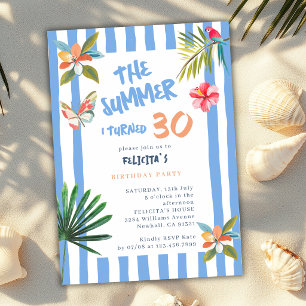 The Summer I Turned 30th Thirty Birthday Party  Invitation