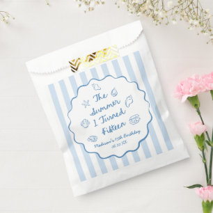 The Summer I Turned Fifteen 15th Birthday Party Favour Bag