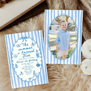 The Summer I Turned Five 5th Birthday Invitation