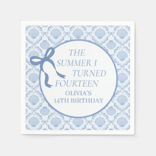 The Summer I Turned Fourteen 14th Birthday Napkin