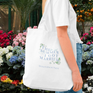The Summer I Turned Married Coastal Bachelorette Tote Bag
