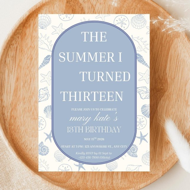 The Summer I Turned Pretty Birthday Invitation (Creator Uploaded)