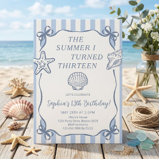 The Summer I Turned Pretty Birthday Invitation