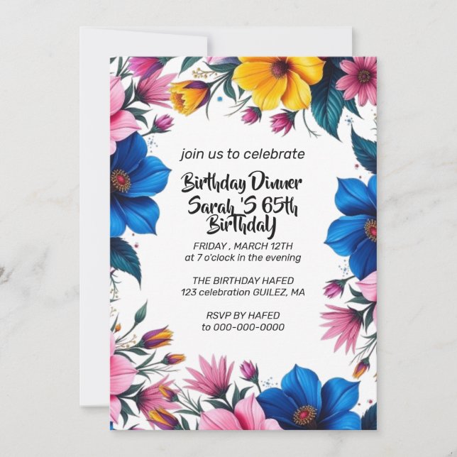 The Summer I Turned Pretty Birthday Invitation Tem (Front)