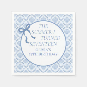 The Summer I Turned Seventeen 17th Birthday Napkin