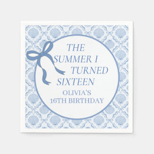 The Summer I Turned sixteen 16th Birthday Napkin
