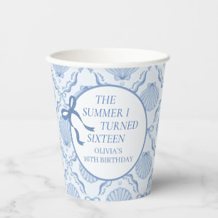 The Summer I Turned Sixteen 16th Birthday Paper Cups