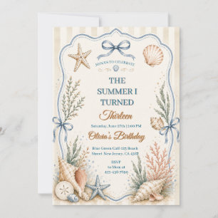 The Summer I Turned Thirteen Birthday Invitation