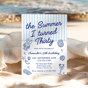 The Summer I Turned Thirty 30th Birthday Party Invitation