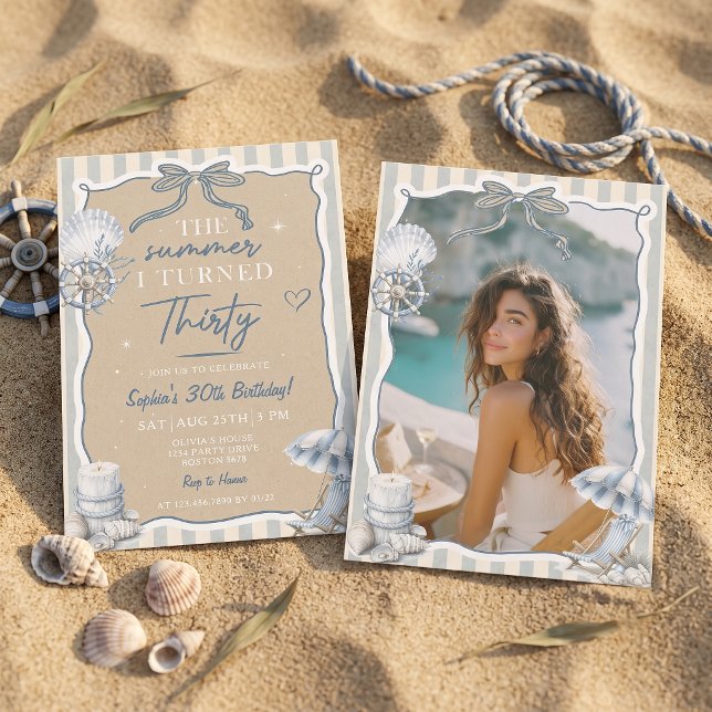 The Summer I Turned Thirty Birthday Invitation (Creator Uploaded)