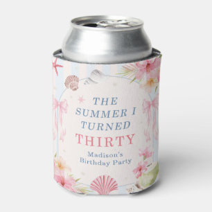 The Summer I Turned Thirty Seashell Birthday Can Cooler