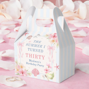 The Summer I Turned Thirty Seashell Birthday Favor Box