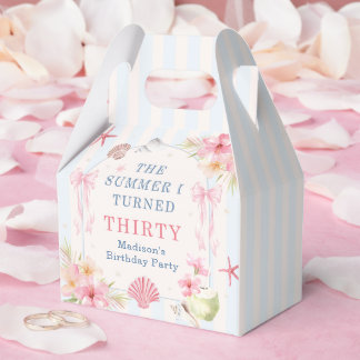 The Summer I Turned Thirty Seashell Birthday Favor Box