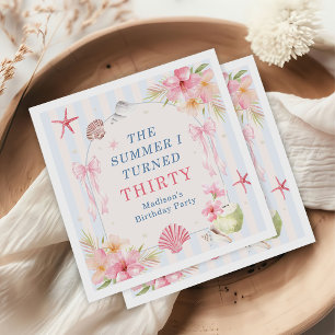 The Summer I Turned Thirty Seashell Birthday Napkin